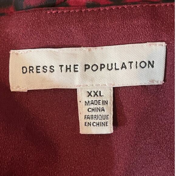 Dress the Population dress Kallan Leopard print sleeveless minidress XXL - Picture 4 of 5